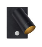 Lampy zewnętrzne z czujnikiem ruchu - Lucide TAYLOR Ścienna Kierunkowa Czarny 1xGU10 IP54 Czujnik Ruchu i Zmierzchu 09831/01/30 - produkt 1