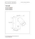 Lampy zewnętrzne z czujnikiem ruchu - Lucide TAYLOR Ścienna Kierunkowa Czarny 1xGU10 IP54 Czujnik Ruchu i Zmierzchu 09831/01/30 - produkt 5