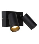 Lampy zewnętrzne z czujnikiem ruchu - Lucide TAYLOR Ścienna Kierunkowa Czarny 2xGU10 IP54 Czujnik Ruchu i Zmierzchu 09831/02/30 - produkt 4