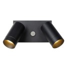 Lampy zewnętrzne z czujnikiem ruchu - Lucide TAYLOR Ścienna Kierunkowa Czarny 2xGU10 IP54 Czujnik Ruchu i Zmierzchu 09831/02/30 - produkt 5