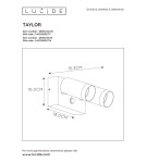 Lampy zewnętrzne z czujnikiem ruchu - Lucide TAYLOR Ścienna Kierunkowa Czarny 2xGU10 IP54 Czujnik Ruchu i Zmierzchu 09831/02/30 - produkt 7