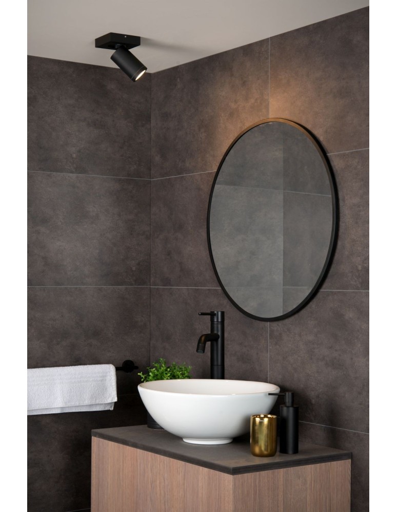 Lucide TAYLOR Reflektor Sufitowy Czarny 1xGU10 IP44 09930/05/30