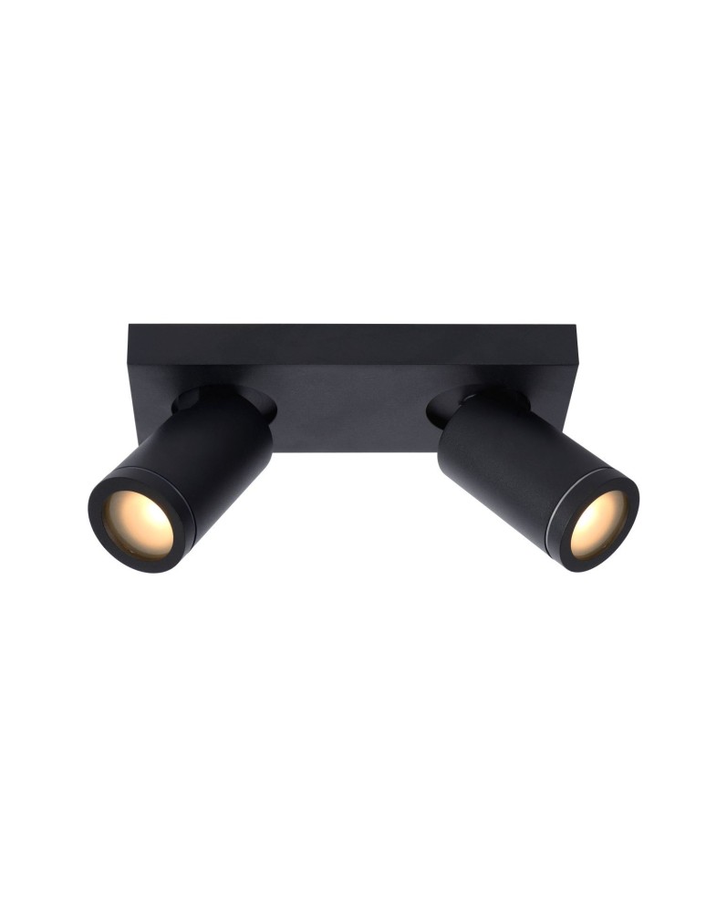 Lucide TAYLOR Reflektor Sufitowy Czarny 2xGU10 IP44 09930/10/30