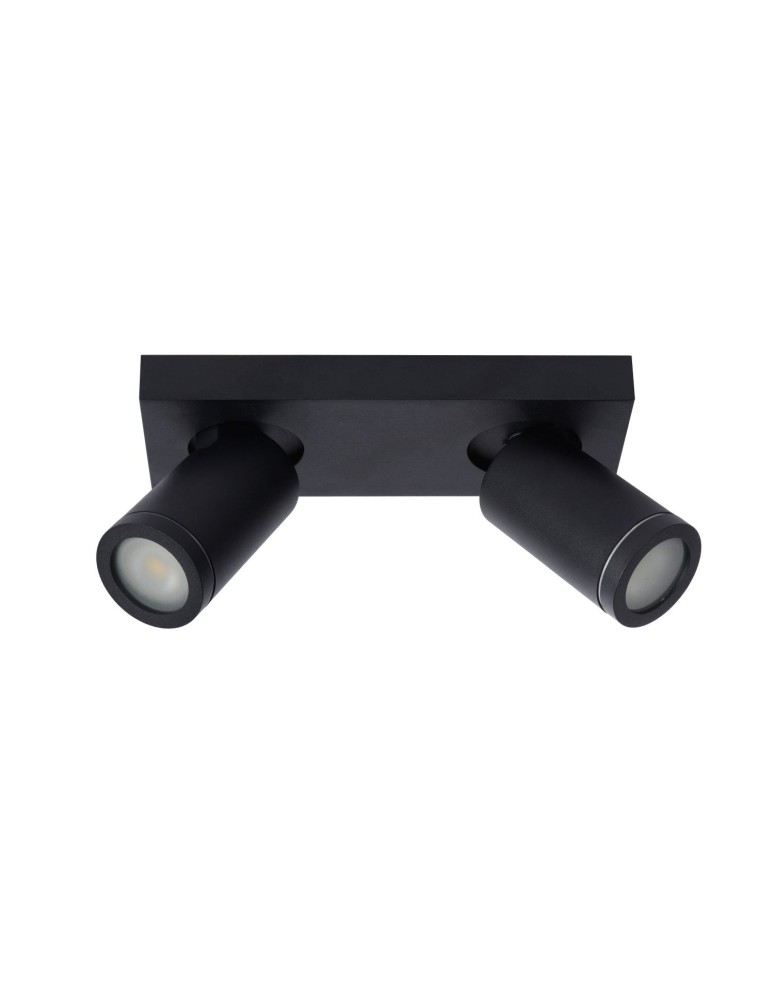 Lucide TAYLOR Reflektor Sufitowy Czarny 2xGU10 IP44 09930/10/30