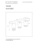 Lampy sufitowe łazienkowe - Lucide TAYLOR Reflektor Sufitowy Biały 3xGU10 IP44 09930/15/31 - produkt 8