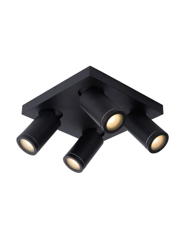 Lucide TAYLOR Reflektor Sufitowy Czarny 4xGU10 IP44 09930/20/30