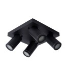 Lampy sufitowe łazienkowe - Lucide TAYLOR Reflektor Sufitowy Czarny 4xGU10 IP44 09930/20/30 - produkt 2