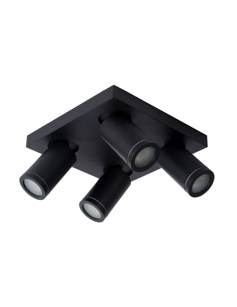 Lucide TAYLOR Reflektor Sufitowy Czarny 4xGU10 IP44 09930/20/30