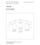 Lampy sufitowe łazienkowe - Lucide TAYLOR Reflektor Sufitowy Czarny 4xGU10 IP44 09930/20/30 - produkt 7