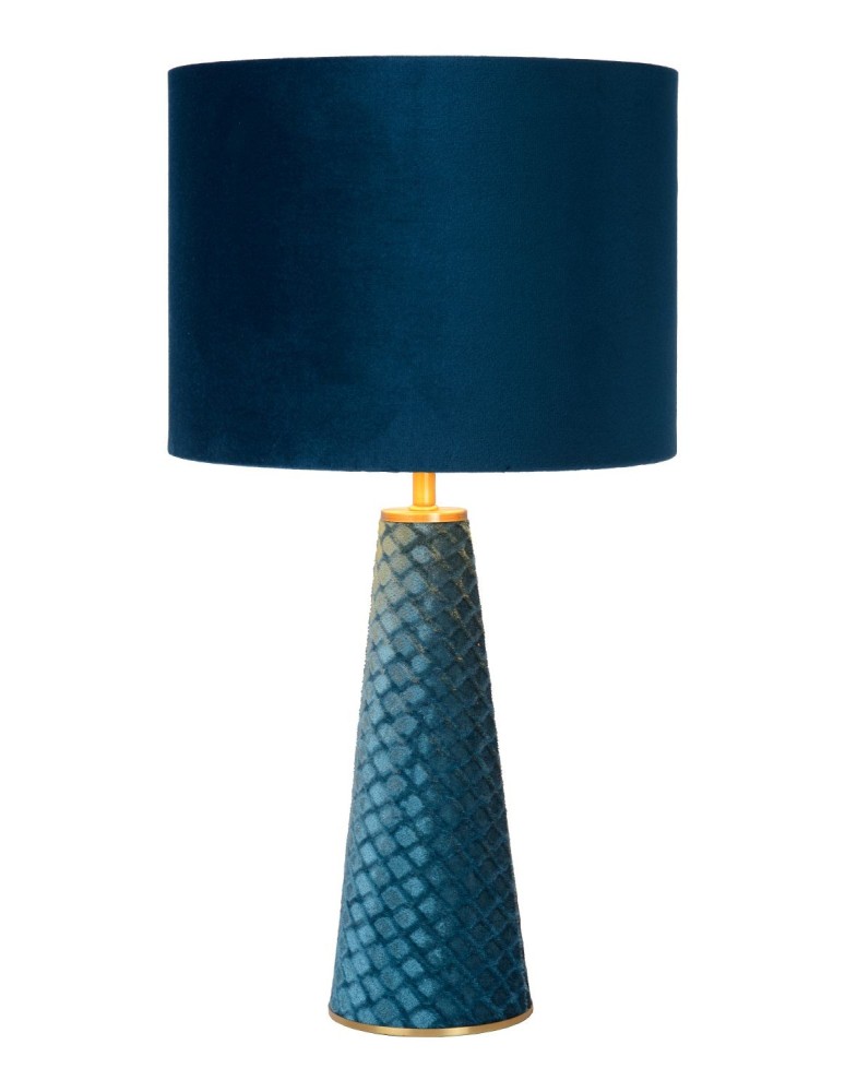 Lampy stołowe designerskie - Lucide EXTRAVAGANZA VELVET Stołowa Turkusowy 1xE27 Styl Retro 10501/81/37 - produkt kolory-swiatla.pl 1