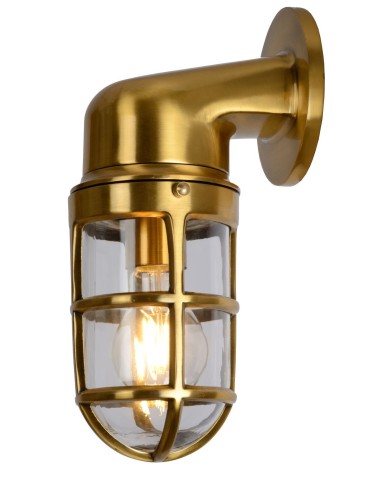 Lucide DUDLEY Ścienna Złoty Matowy/Mosiądz 1xE27 Styl Retro IP65 11892/01/02