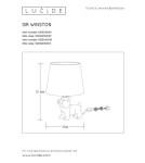 Lampy stołowe designerskie - Lucide EXTRAVAGANZA SIR WINSTON Stołowa Czarny 1xE14 Styl Retro 13533/81/30 - product 6