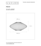 Lampy sufitowe - Lucide MESH Sufitowa Natynkowa Złoty Matowy/Mosiądz 1xE27 Styl Nowoczesny 21123/45/02 - produkt 6