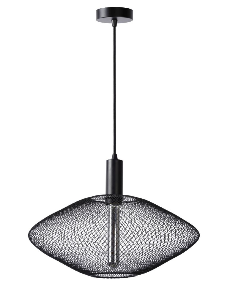 Lampy wiszące - Lucide MESH Wisząca Czarny 1xE27 Styl Nowoczesny 21423/45/30 - produkt kolory-swiatla.pl 2