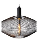 Lampy wiszące - Lucide MESH Wisząca Czarny 1xE27 Styl Nowoczesny 21423/45/30 - produkt 6