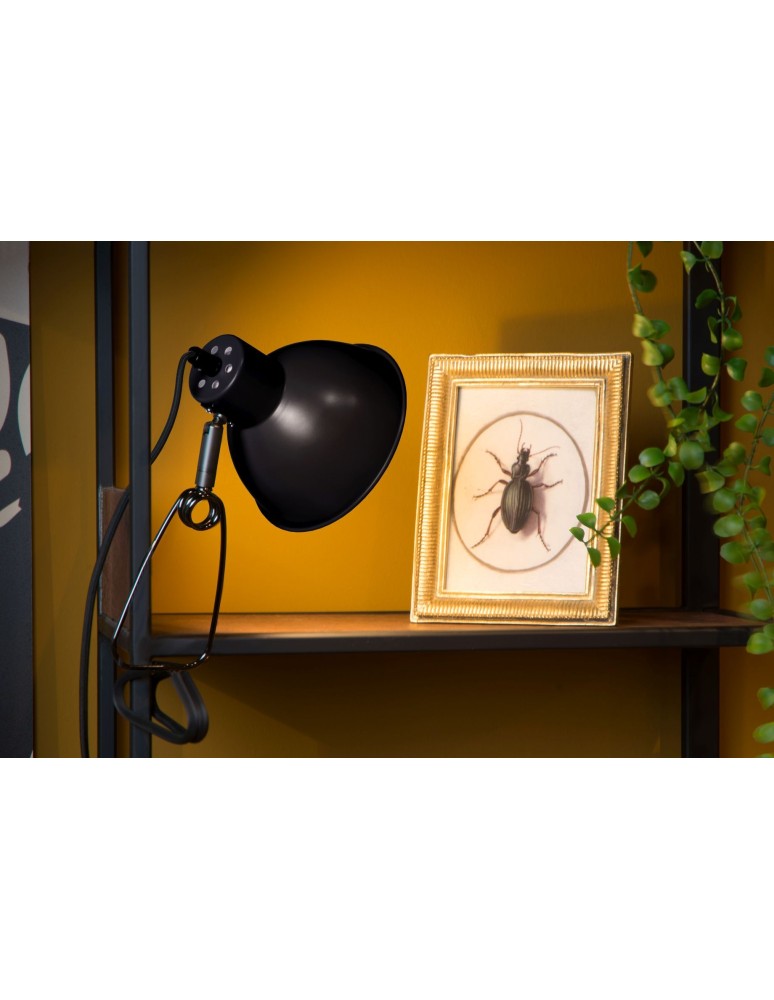 Lucide MOYS Biurkowa z Uchwytem Czarny 1xE27 Styl Retro 45987/01/30
