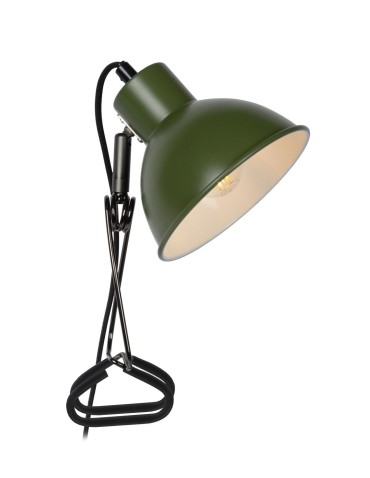 Lucide MOYS Biurkowa z Uchwytem Zielony 1xE27 Styl Retro 45987/01/33