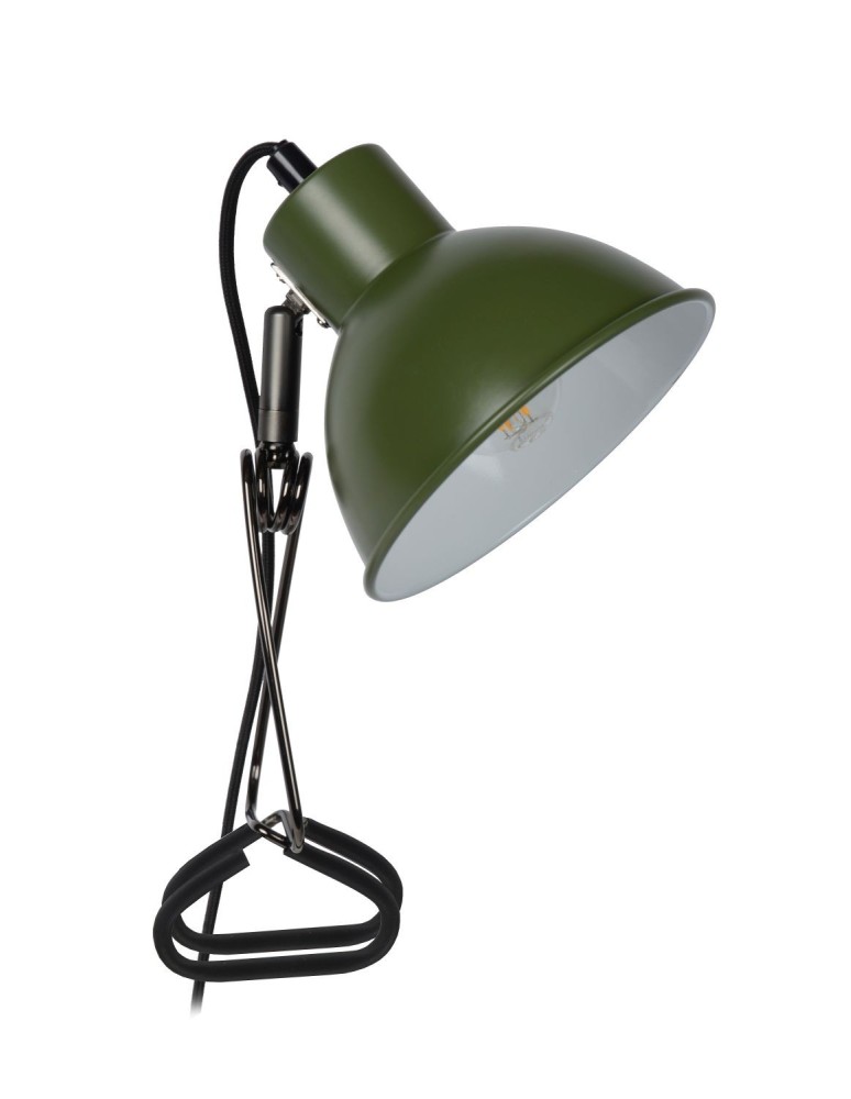 Lampy stołowe - Lucide MOYS Biurkowa z Uchwytem Zielony 1xE27 Styl Retro 45987/01/33 - product kolory-swiatla.pl 2