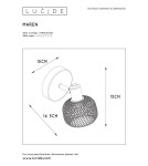 Reflektory sufitowe - Lucide MAREN Ścienna Kierunkowa Czarny 1xE14 Styl Retro 77978/01/30 - product 6