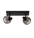 Lampy sufitowe reflektory - Lucide MAREN Reflektor Sufitowy Czarny 2xE14 Styl Retro 77978/02/30 - product 2