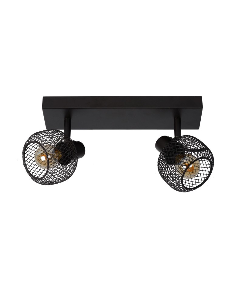 Lucide MAREN Reflektor Sufitowy Czarny 2xE14 Styl Retro 77978/02/30