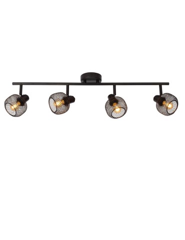 Lucide MAREN Reflektor Sufitowy Czarny 4xE14 Styl Retro 77978/04/30