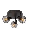 Lucide MAREN Reflektor Sufitowy Czarny 3xE14 Styl Retro 77978/13/30