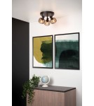 Lampy sufitowe reflektory - Lucide MAREN Reflektor Sufitowy Czarny 3xE14 Styl Retro 77978/13/30 - produkt 3