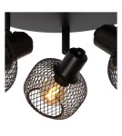 Lampy sufitowe reflektory - Lucide MAREN Reflektor Sufitowy Czarny 3xE14 Styl Retro 77978/13/30 - produkt 4