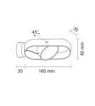 Kinkiety - Shilo FUROKU LED 6W 600lm CRI90 czarny kinkiet 7976 - product 2