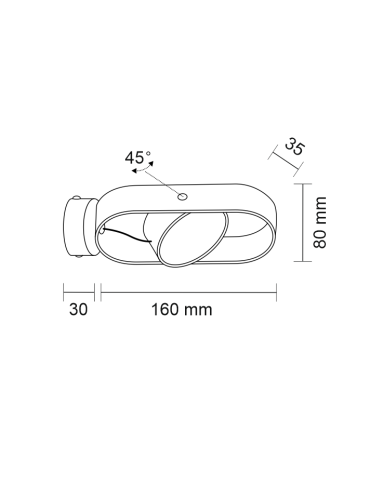 Shilo FUROKU LED 6W 600lm CRI90 czarny kinkiet 7976 - produkt 2