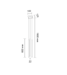 Lampy wiszące - Shilo KOSAME 3xG9 czarny wisząca 7846 - produkt 2