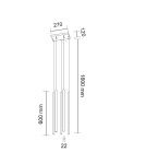 Lampy wiszące - Shilo KOSAME 5xG9 czarny wisząca 7848 - produkt 2