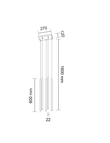 Shilo KOSAME 5xG9 czarny wisząca 7848 - produkt 2