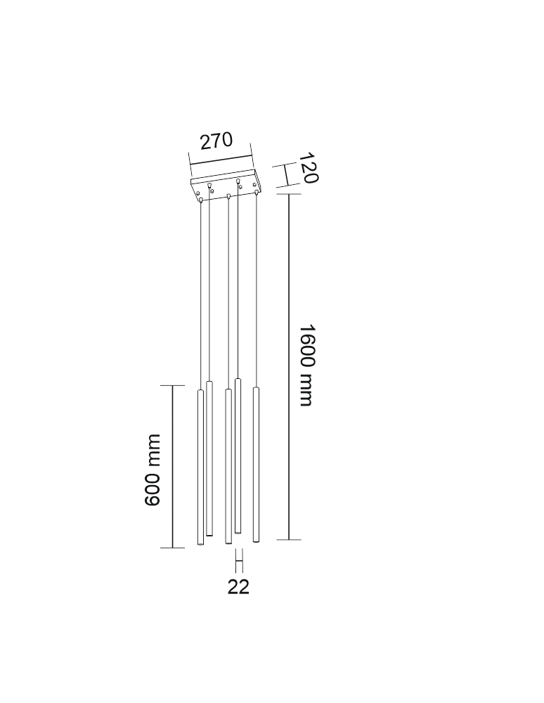 Lampy wiszące - Shilo KOSAME 5xG9 czarny wisząca 7848 - produkt kolory-swiatla.pl 2