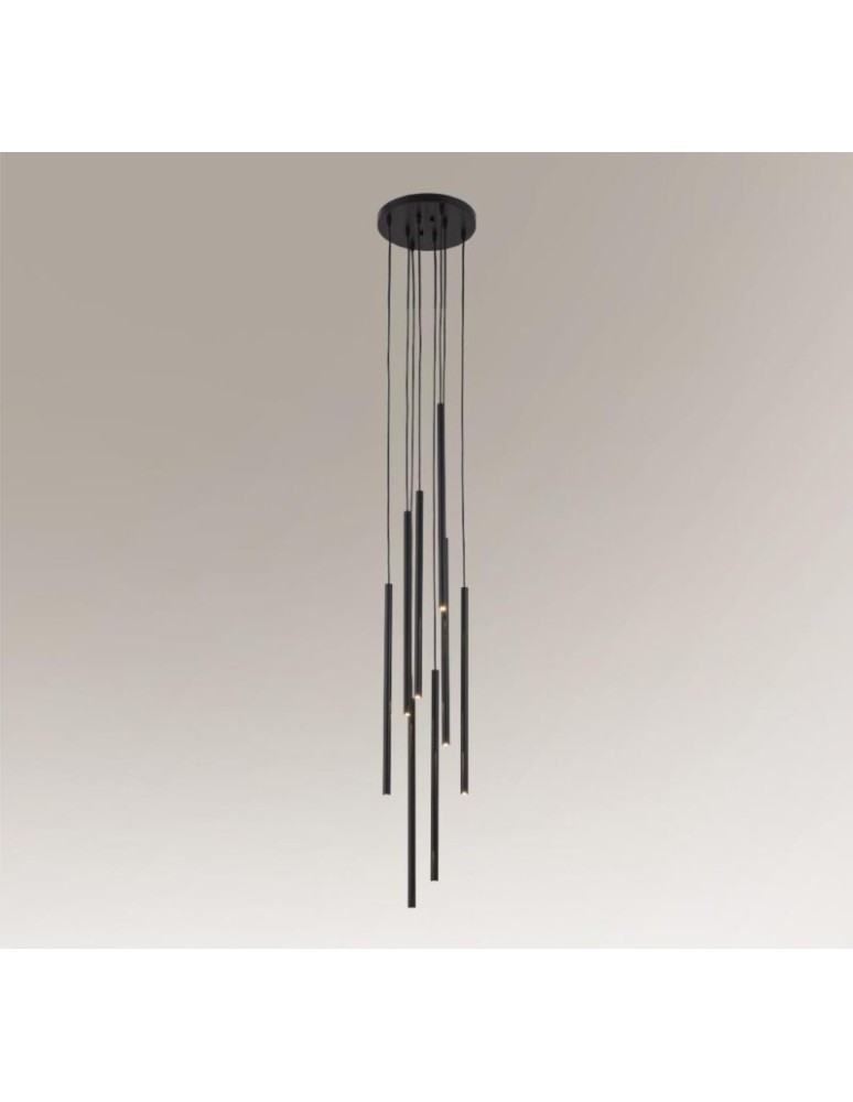 Lampy wiszące - Shilo KOSAME 8xG9 czarny wisząca 7856 - produkt kolory-swiatla.pl 1