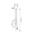 Lampy wiszące - Shilo KOSAME 8xG9 czarny wisząca 7856 - product 2