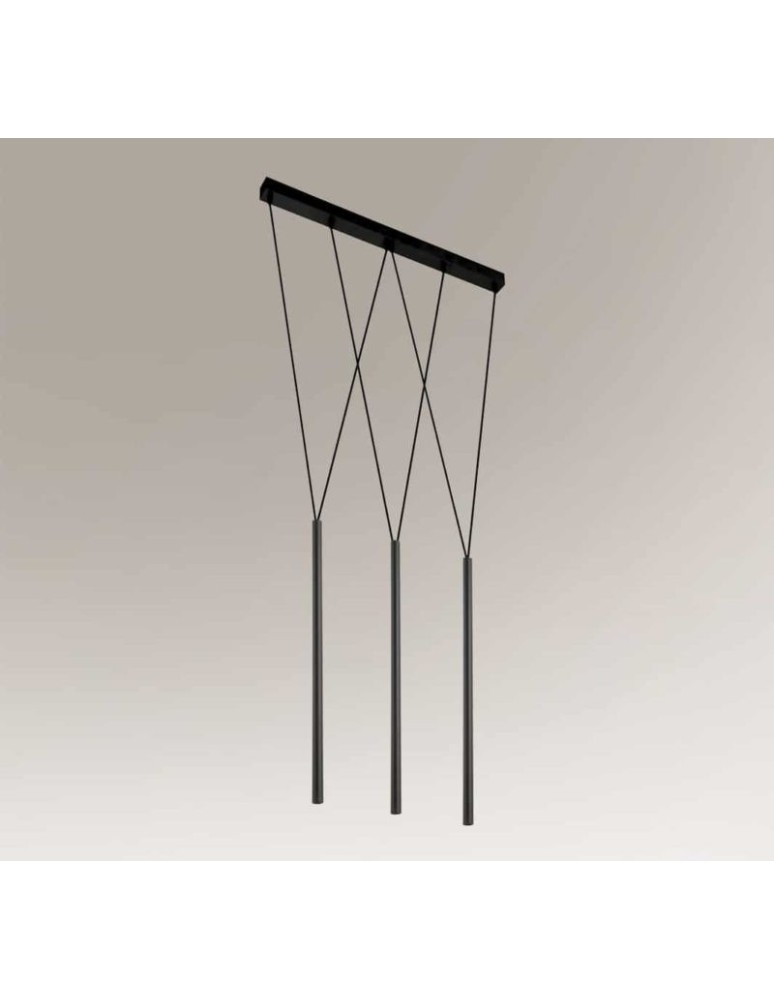 Lampy wiszące - Shilo MIAKI 3xG9 czarny wisząca 7946 - produkt kolory-swiatla.pl 1