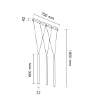 Lampy wiszące - Shilo MIAKI 3xG9 czarny wisząca 7946 - produkt 2