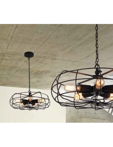Azzardo FAN PENDANT 5xE27 Wisząca Czarny AZ2532