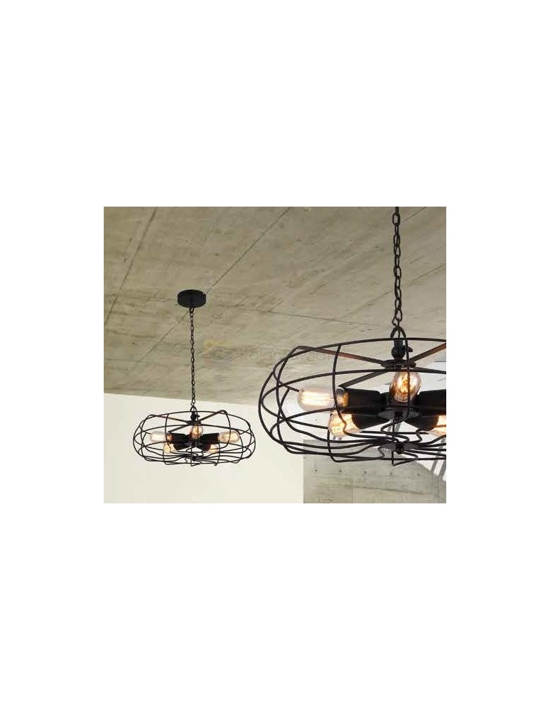 Lampy wiszące - Azzardo FAN PENDANT 5xE27 Wisząca Czarny AZ2532 - produkt kolory-swiatla.pl 1