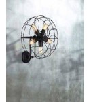Kinkiety loftowe - industrialne - Azzardo FAN WALL 5xE27 Ścienna Czarny AZ1349 - product 1