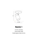 Reflektory sufitowe - Azzardo NOEMIE 1 1xGU10 Sufitowa i Ścienna Chrom IP44 AZ1310 - produkt 2