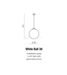 Lampy wiszące - Azzardo WHITE BALL 30 1xE27 Wisząca Biały AZ2516 - product 2