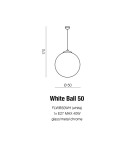 Lampy wiszące - Azzardo WHITE BALL 50 1xE27 Wisząca Biały AZ1329 - product 2