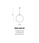 Lampy wiszące - Azzardo WHITE BALL 50 1xE27 Wisząca Biały AZ1329 - product 4