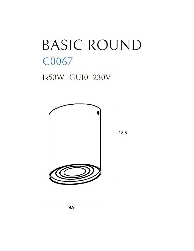 Maxlight Lampa Sufitowa Basic Round Biała C0067