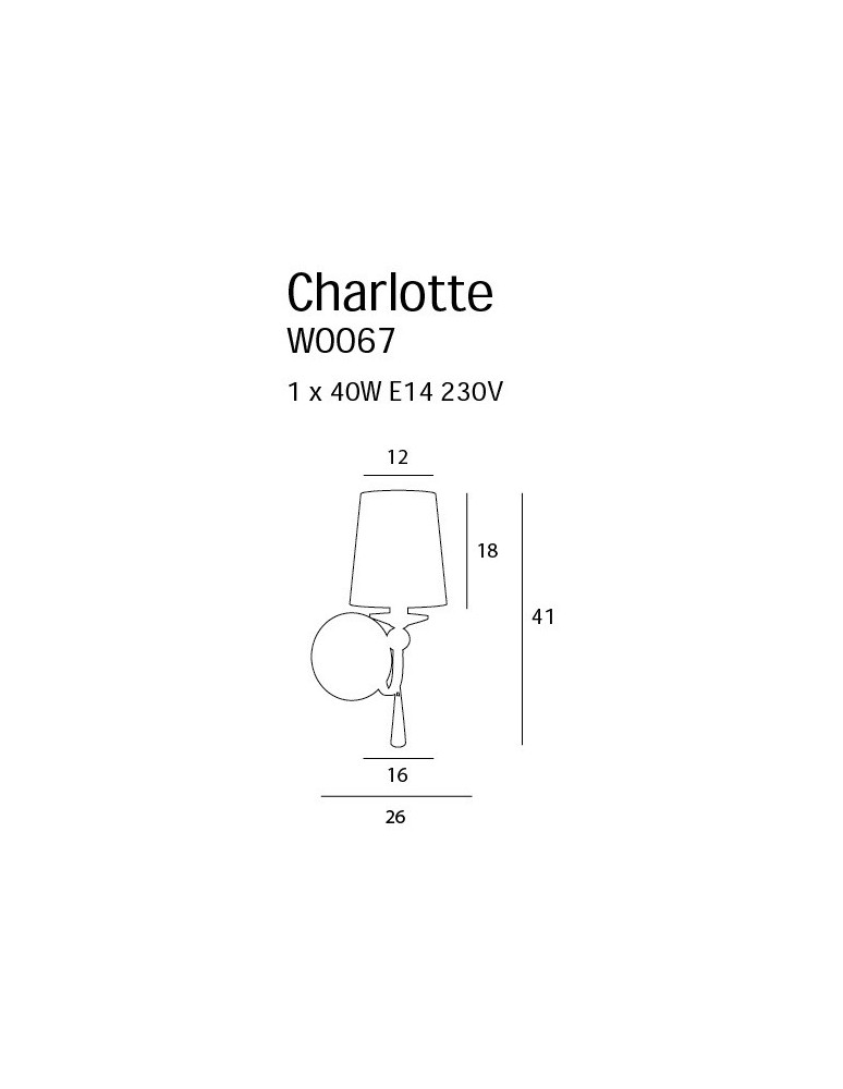 Maxlight Kinkiet Charlotte W0067