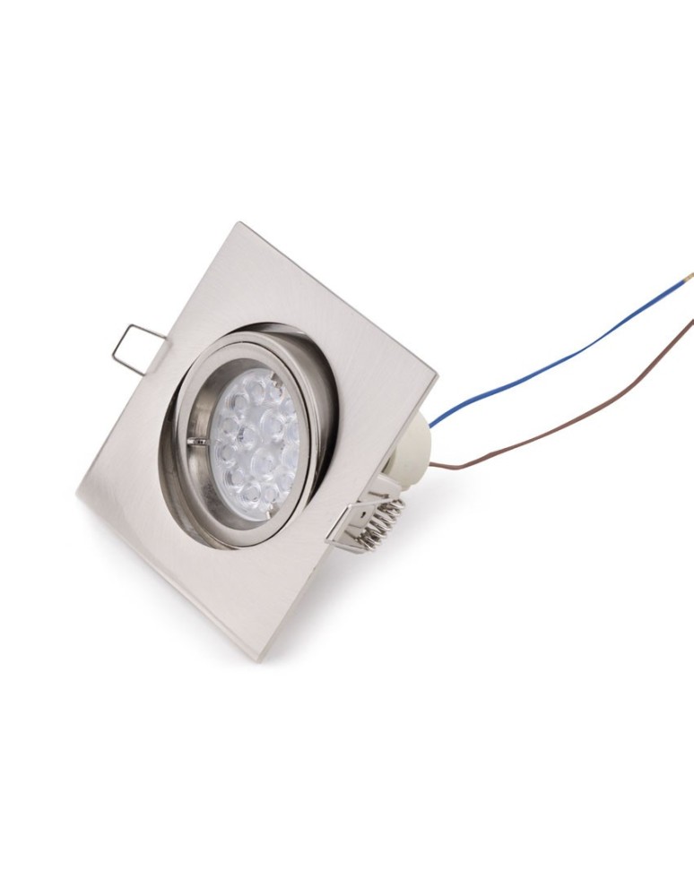Lampy podtynkowe kwadratowe - Maxlight Oprawa Wpustowa Fine Kwadratowa Metal Szczotkowany H0040 - produkt kolory-swiatla.pl 1