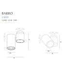 Reflektory sufitowe - Maxlight Lampa Sufitowa Barro I Czarna C0035 - product 4